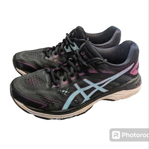 ASICS GT 2000 7 1012A147 Black Purple  Running Shoes D6 WOMENS size 9